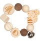 Wooden Squirrel Baby Rattle with Gentle Jingles
