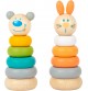 Pastel Wooden Animal Stacking Tower Toy