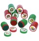 Festive Holiday Wooden Christmas Ink Stamper