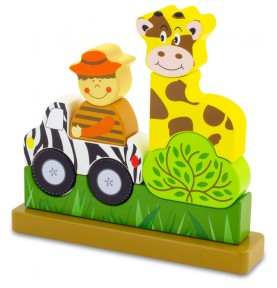 Magnetic Wooden Savannah Safari Animal Puzzle