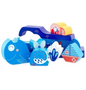 Magnetic Wooden Ocean Whale Jigsaw Puzzle