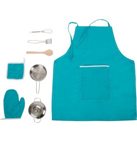 Little Chef Wooden Cooking & Dress-Up Pretend Play Set - Detailed View & Craftsmanship