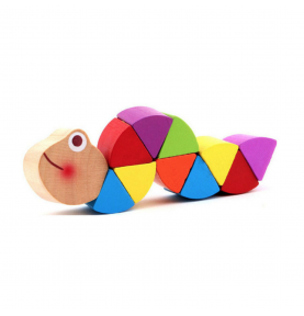 Wooden Flexible Grasping Rattle - Articulated Toy - Overview of Montessori learning set