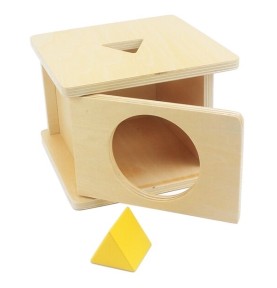 Montessori Triangle Shape Inset & Drop Box - Wooden Educational Toy