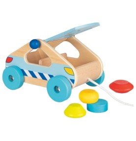 Wooden Car Shape Sorter Toy - Detailed View & Craftsmanship