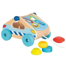 Wooden Car Shape Sorter Toy - Wooden Montessori Toy