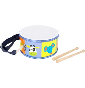 Wooden Toy Drum & Drumsticks - First Musical Percussion - Overview - Montessori Toy