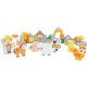 Pastel Pink Wooden Stacking Clown Toy