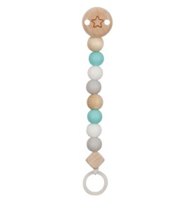 Turquoise Star Wooden Dummy Clip - Wooden Montessori Toy