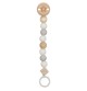 Grey & White Star Wooden Baby Dummy Clip