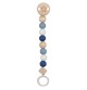 Deep Blue Star Wooden Baby Dummy Clip