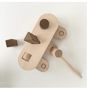 Natural Eco Wooden Pounding Bench with Mallet