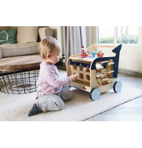 Wooden trolley - Baby activity table - Ocean Deluxe