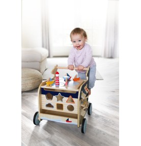 Wooden trolley - Baby activity table - Ocean Deluxe