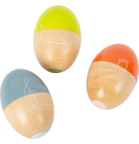 Montessori Wooden Sound Shaker Egg - White Note - Close-up on Quality & Finish
