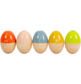 Montessori Wooden Sound Shaker Egg - White Note - In-Use Lifestyle View 6