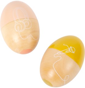 Montessori Wooden Sound Shaker Egg - White Note - In-Use Lifestyle View 7