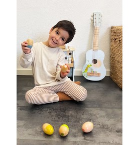 Montessori Wooden Sound Shaker Egg - White Note - Overview of Educational Toy
