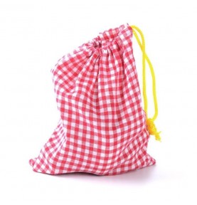 Wooden 3D Geometric Solids with Sensory Drawstring Bag - Close-up details of natural materials
