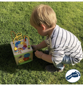 Garden Minibeasts Wooden Sensory Activity Cube - Overview - Montessori Toy