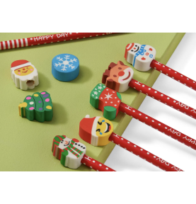Festive Holiday Christmas Writing & Colouring Pencil - Overview - Montessori Toy