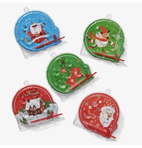 Mini Christmas Pinball Flipper Game - Montessori Wooden Educational Toy
