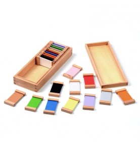 Montessori Colour Box 2 - 11 Colour Pairs - Close-up details of natural materials