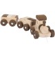 Natural Wooden Cargo Train - Montessori Inset Wagons