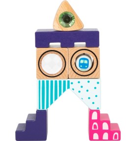 Colourful World Sensory Wooden Building Blocks - 50 Pieces - Detailed View & Craftsmanship