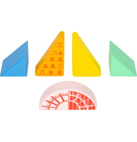 Colourful World Sensory Wooden Building Blocks - 50 Pieces - In-Use Perspective 2