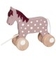 Purple Wooden Horse Pull-Along Walking Toy