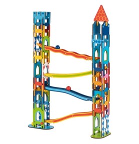 Castle Wooden Marble Run Ball Slide - Endless Building - Elements & Play Details