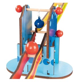 Castle Wooden Marble Run Ball Slide - Endless Building - In-Use Lifestyle View 6