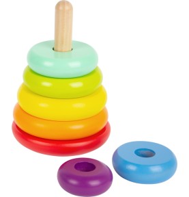 Montessori Wooden Rainbow Stacking Arches Toy - Full Set Overview