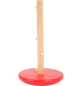 Pastel Blue Wooden Stacking Clown Toy - Close-up on Quality & Finish