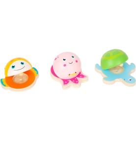 Children's Wooden Sea Animal Castanets - Wooden Montessori Toy