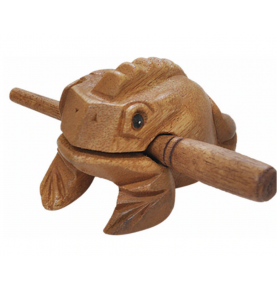 Carved Wooden Guiro Frog Musical Rasp - Montessori Educational Toy