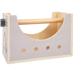 2-in-1 Wooden Tool Box & Mini Workbench Set - Close-Up Quality & Finish