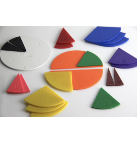 Montessori Wooden Fraction Calculator Learning Board - Full Set Overview