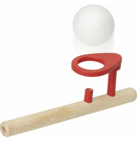 Floating Ball Wooden Blow Pipe Breathing Game - Montessori Wooden Educational Toy