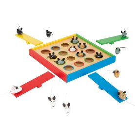 Flying Mice Wooden Catapult Skill & Precision Game - Montessori Wooden Educational Toy