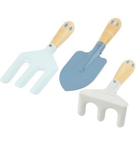Children's Gardening Tools Kit - Sky Blue - Montessori Wooden Educational Toy