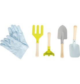 Little Gardener Set: Waterproof Apron, Gloves & Tools - Elements & Play Details