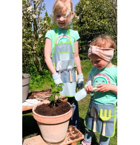 Little Gardener Set: Waterproof Apron, Gloves & Tools - In-Use Lifestyle View 13