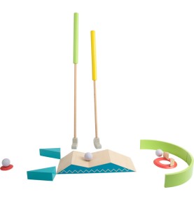 Children's Wooden Mini Golf Putting Set with Clubs & Balls - Overview - Montessori Toy