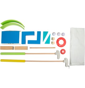 Children's Wooden Mini Golf Putting Set with Clubs & Balls - Elements & Play Details