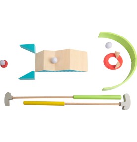 Children's Wooden Mini Golf Putting Set with Clubs & Balls - In-Use Lifestyle View 6