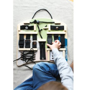 Montessori Dressing & Shoe Lacing Practice Board - Elements & Play Details