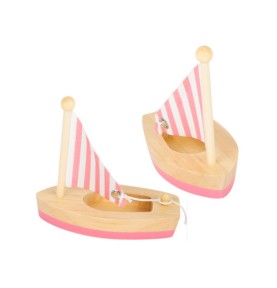 Natural Wooden Sailing Boat Bath & Water Toy - In-Use Lifestyle View 7