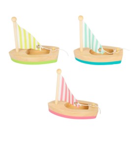 Natural Wooden Sailing Boat Bath & Water Toy - Overview - Montessori Toy